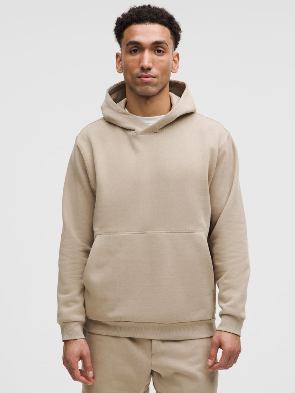 Men's Hooded Pullover Sweatshirt - Beige Lululemon Steady State Pullover